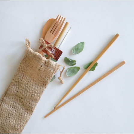 HOMIE Cutlery Set Kayu / Alat Makan Kayu Set / Wooden Cutlery Set
