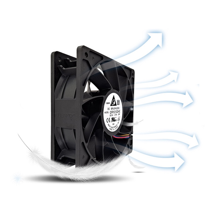 Kipas Fan DC 12cm Delta Brushless 6000RPM 12V 4 Wire Cooling Fan for KIPAS MINING RIG / Delta