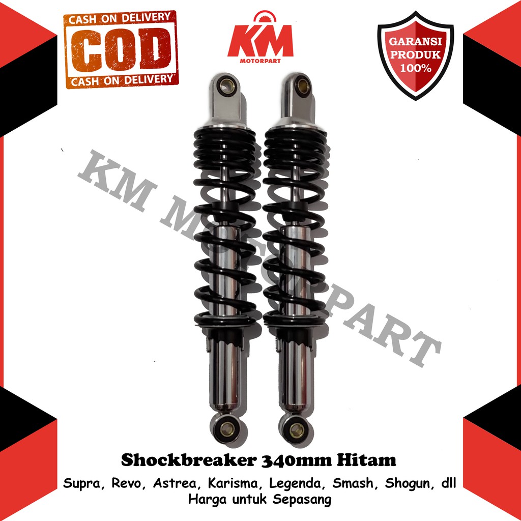 Shockbreaker Universal Motor Honda Suzuki Bebek 34 cm - Supra Revo Smash Tornado Shogun Astrea