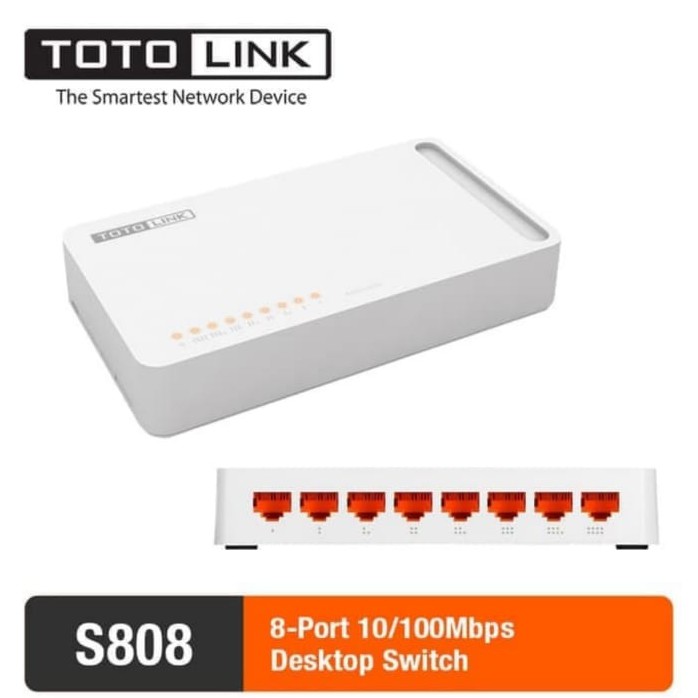 Totolink S808 Switch Hub 8 Port 10 100Mbps Desktop Switch Fast Ethernet