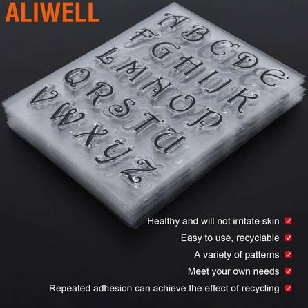 ALIWELL Clear Stamp (Stempel Transparan/Bening) - 8 Letter Style (1pc)