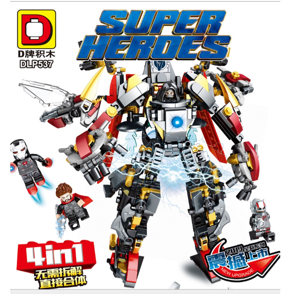 Brick  DLP 537 Marvel Avenger Ironman Ant Man Robot Ninja Set isi 4