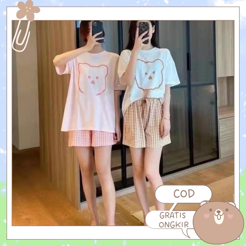 [COD] Binna Pajama Set Baju Tidur Wanita Piyama Wanita Piyama Pakaian Tidur Baju Tidur Wanita Piyama
