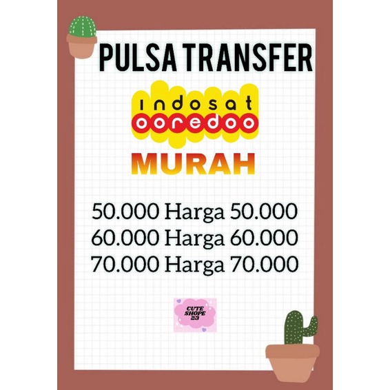 PULSA TRANSFER INDOSAT MURAH