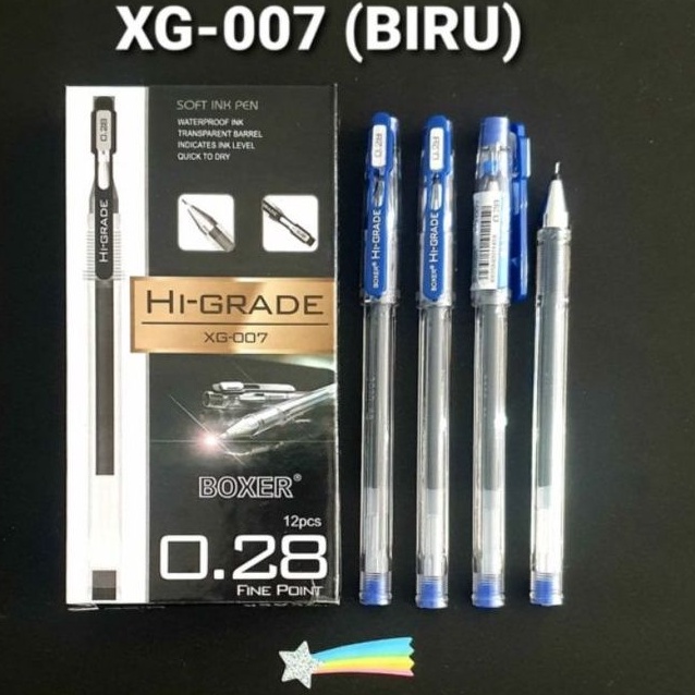 

PULPEN GEL HI-GRADE 0.28 XG-007B BIRU