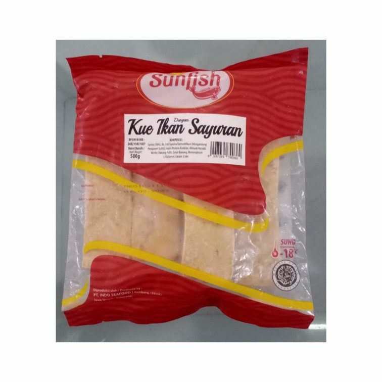 Jual SUNFISH KUE IKAN SAYURAN PANJANG ISI 5 500 GR FISH CAKE VEGETABLE Shopee Indonesia