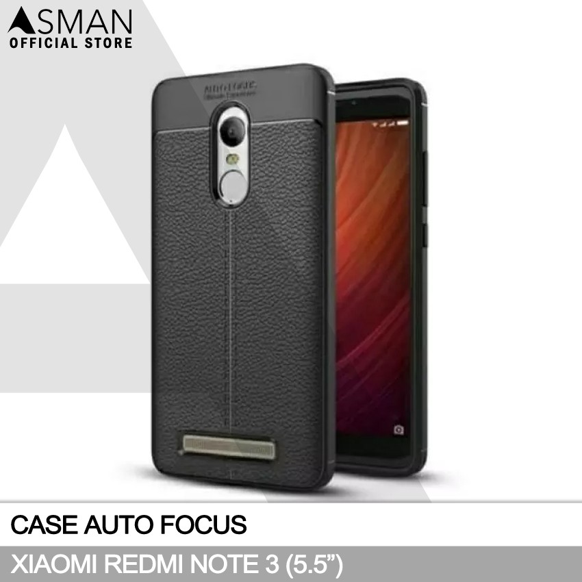 Auto Focus Xiaomi Redmi Note 3 Pro (5.5&quot;) | Soft Case Leather Premium - Hitam