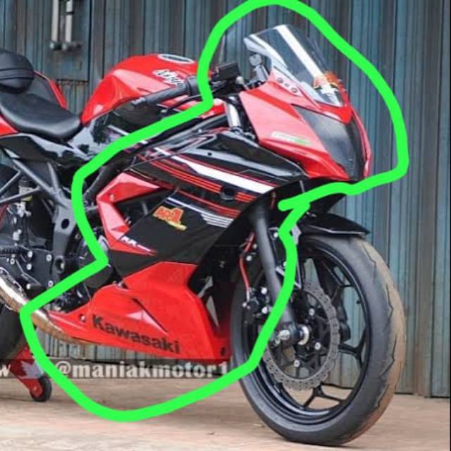 Fullset fairing depan ninja rr mono for z250 SL original Kawasaki