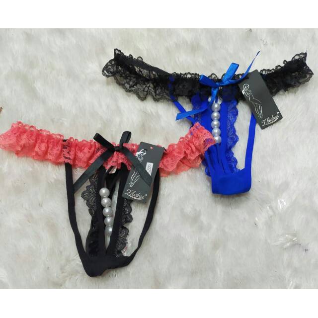 Celana dalam wanita/model Gstring/motif mutiara/Muat jumbo