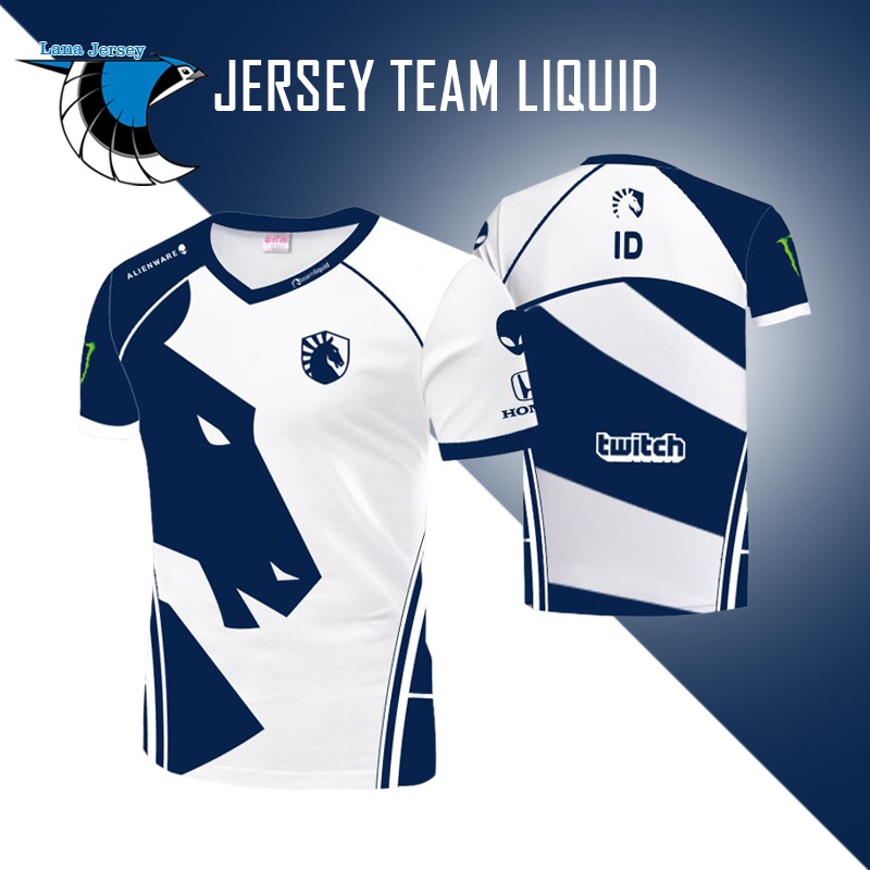 JERSEY BAJU KAOS GAMING TEMA LIQUID GAME DOTA 2 WILDRIFT LOL PUBG FREENICKNAME