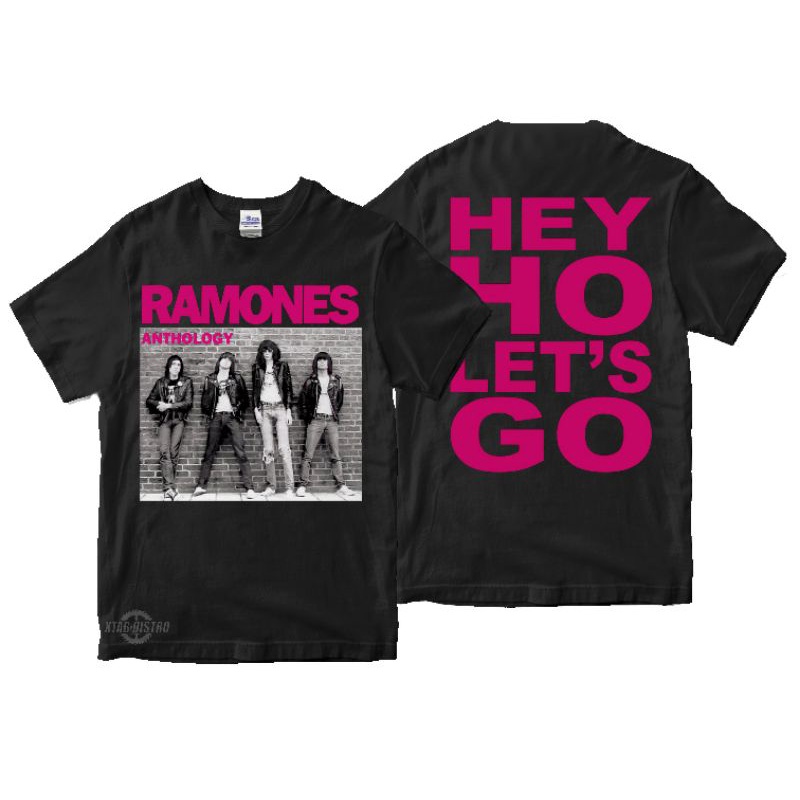 kaos RAMONES - ANTHOLOGY / Premium Tshirt ramones heyho let's go / rock n roll / kaos band / hnm