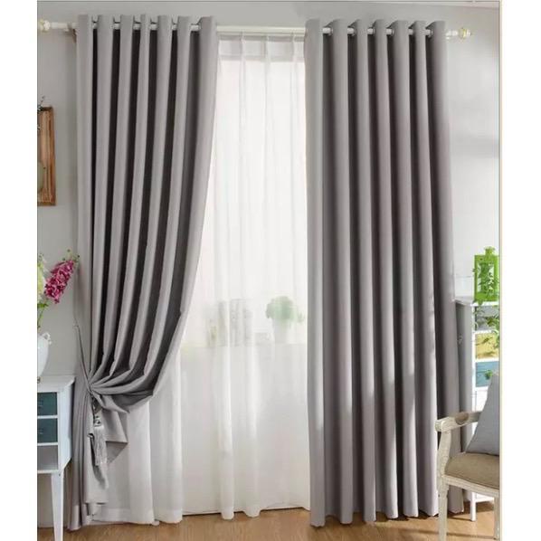 GORDEN PINTU BLACKOUT POLOS PREMIUM THE JOY SERIES (EMBOSS) GRADE A UKURAN 135x220 CM