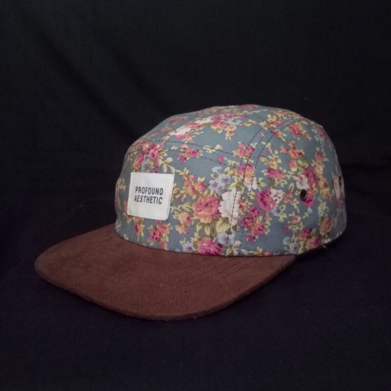 TOPI 5 PANEL CAP HAT MOTIF BUNGA ORIGINAL PRELOVED SECOND BRAND PRELOVED IMPORT MURAH 6