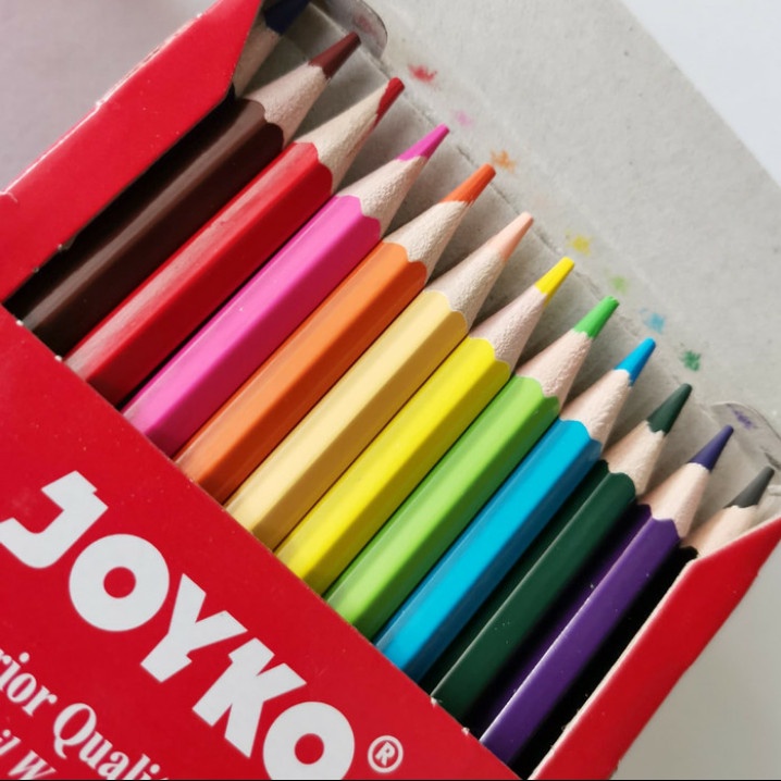 Pensil Warna 12 Panjang Color Pencil Joyko