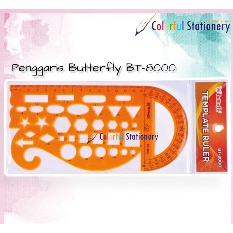 

Penggaris / Mistar / Cetakan Butterfly BT-8000