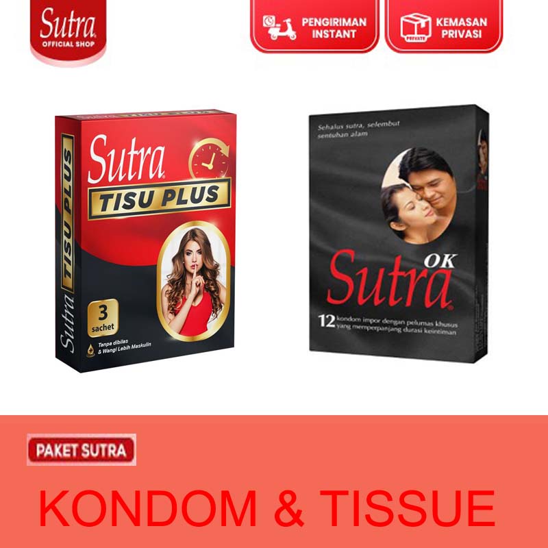 PAKET HEMAT SUTRA - KONDOM SUTRA OK DAN TISSUE PLUS