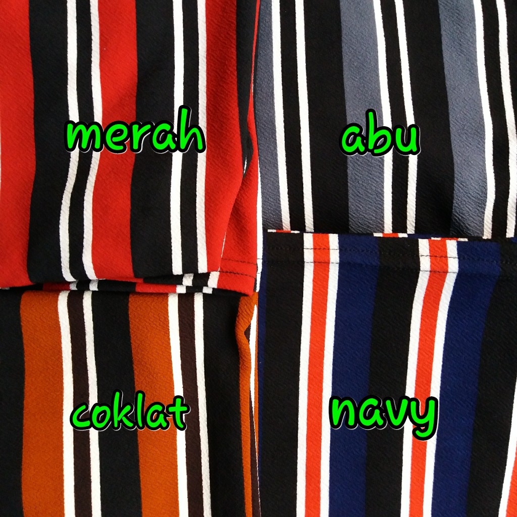 KULOT SALUR CREPE / PANTS STRIPE PREMIUM LIMITED