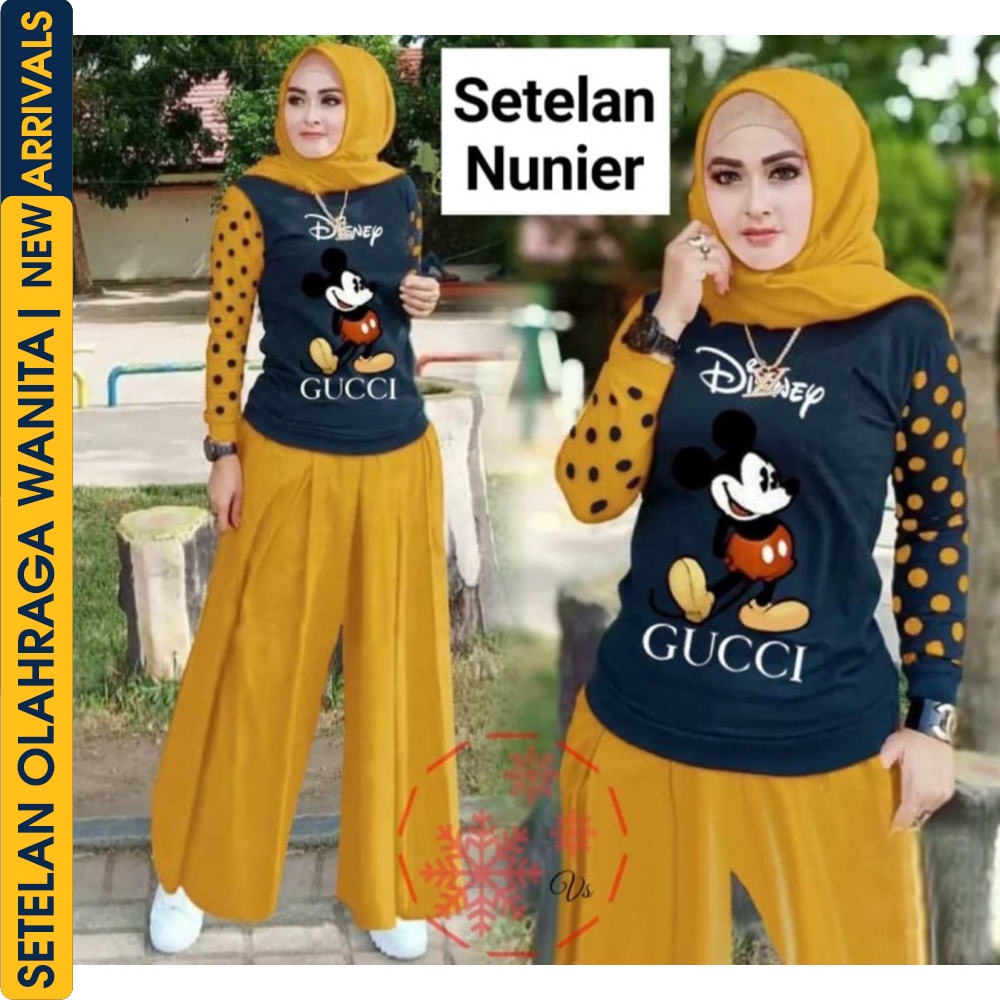 OREA L XL XXL 3XL Baju Setelan OLIVIA pakaian santai set training pakaian wanita jumbo set olahrag