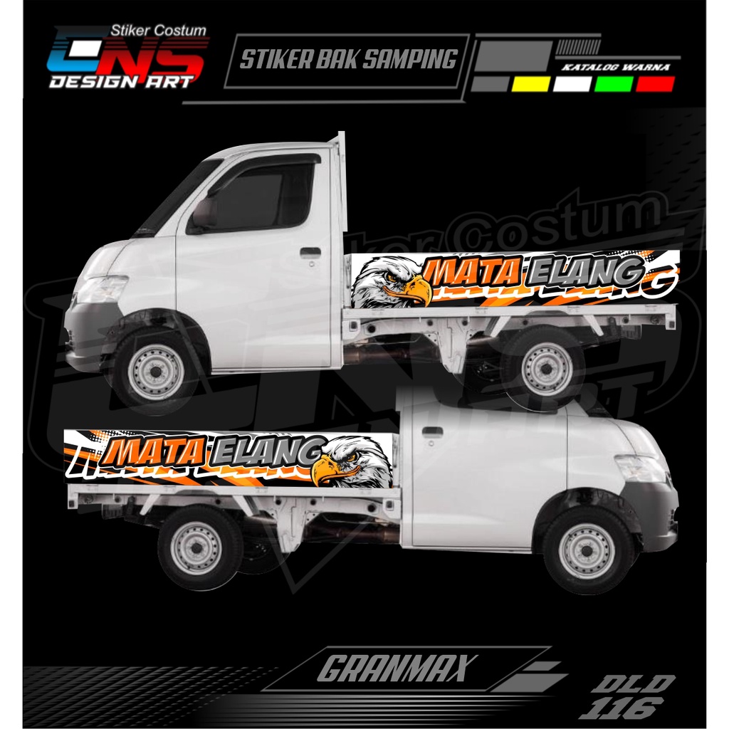 Stiker Bak Samping Pick Up Granmax Stiker Vinyl Custom Stiker Variasi All Pick Up Carry / T120ss / G