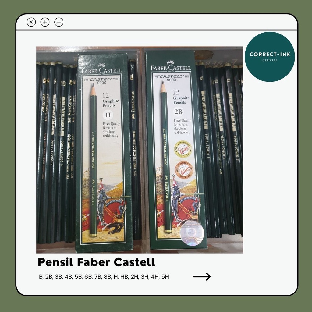 

Pensil 2B Faber Castell / B, 2B, 3B, 4B, 5B, 6B, 7B, 8B, H, HB, 2H, 3H, 4H, 5H (dijual SATUAN) / PENSIL 2b MURAH / PENSIL 2b FABER CASTELL ORIGINAL / PENSIL GAMBAR / PENSIL LUKIS