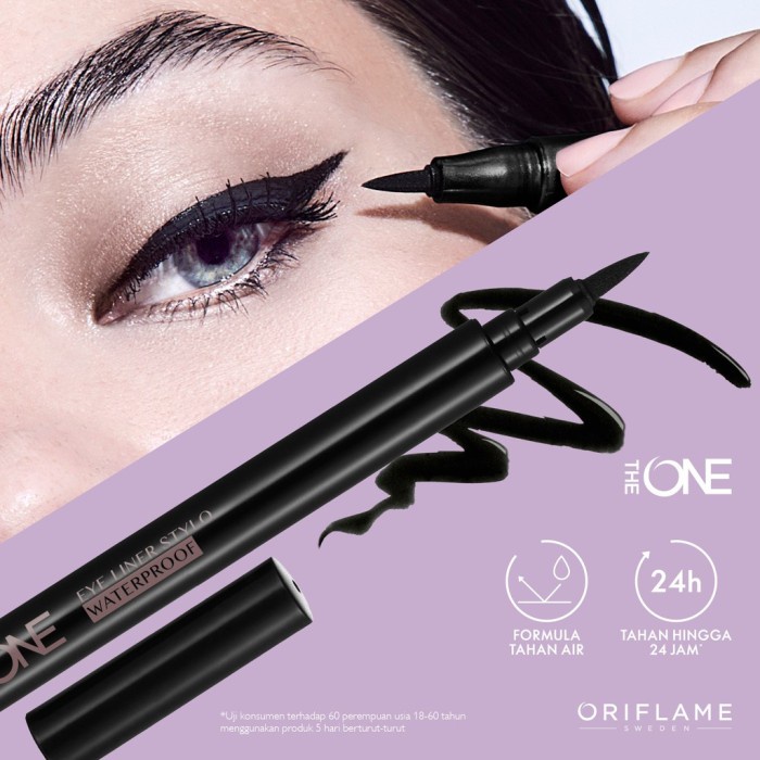 Top Diskon The One Eyeliner Stylo Waterproof - Eyeliner Spidol - Black Ink Oriflame + Bonus ©URAAA ©