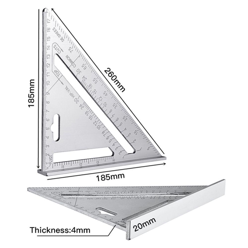 Solighter Penggaris Segitiga Portable Untuk Bangunan Framing Tools Gauges Aluminium Alloy Measuring Ruler