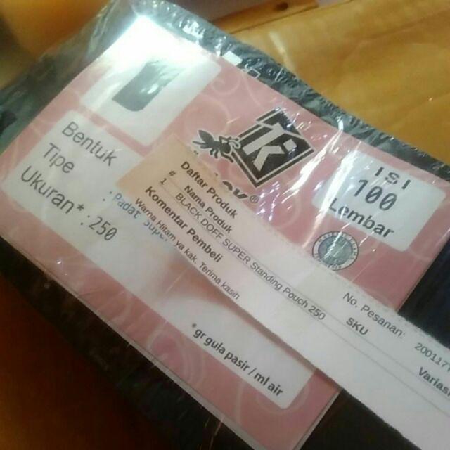 Black Doff Super Standing Pouch 250