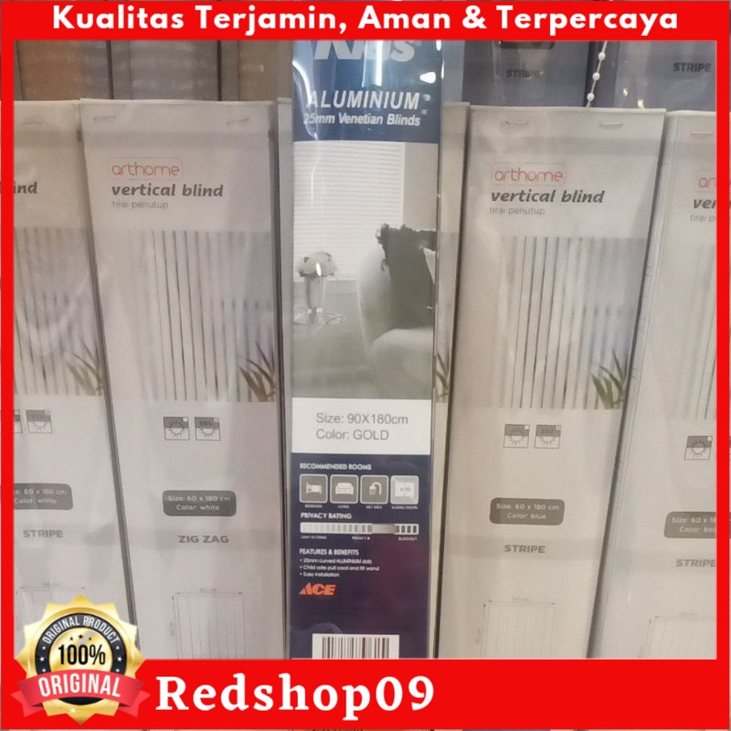 TIRAI GULUNG PVC JENDELA 60 X 180 CM KRIS VENETIAN BLIND GORDEN Lebar 60 X panjang 180 CM