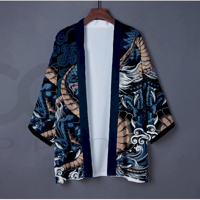 kaos kimono pria jepang tradisional casual naga KARDIGAN BLAJER BLAZER JAS HAORI