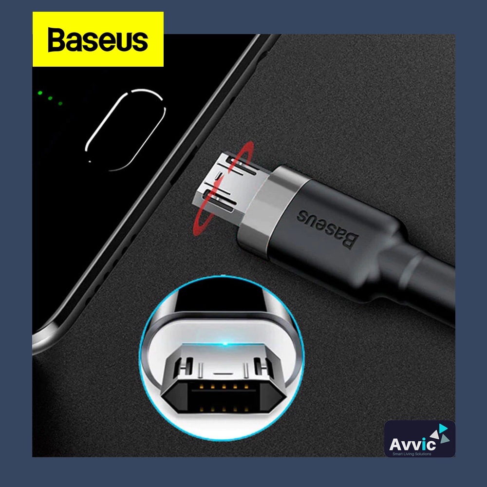 BASEUS Kabel Data USB For Micro Fast Charge Cafule Cable Charger 2.4A 1m