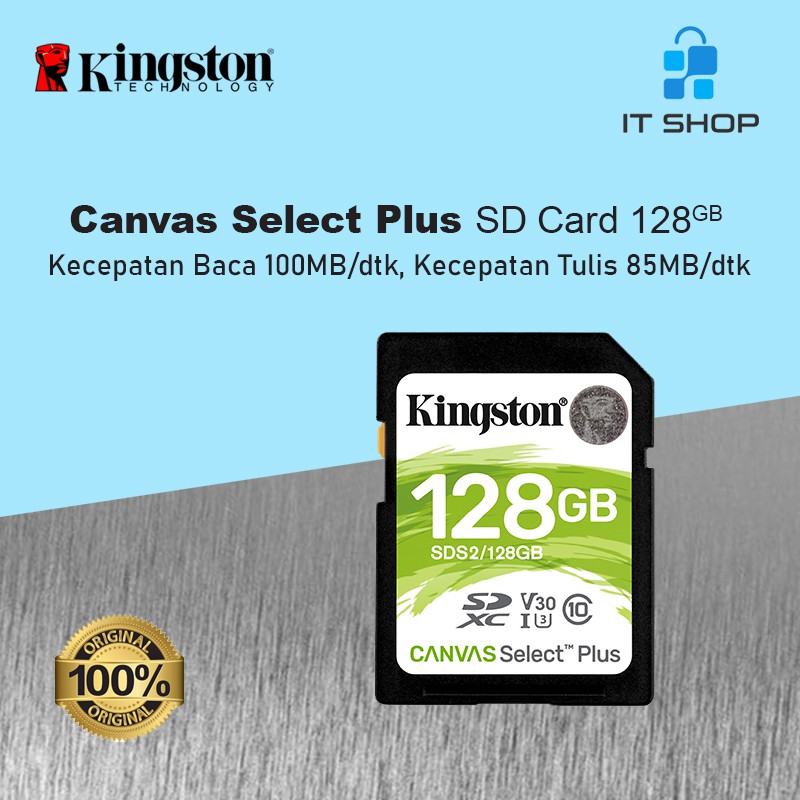 Kingston Canvas Select Plus SD Card - 128GB