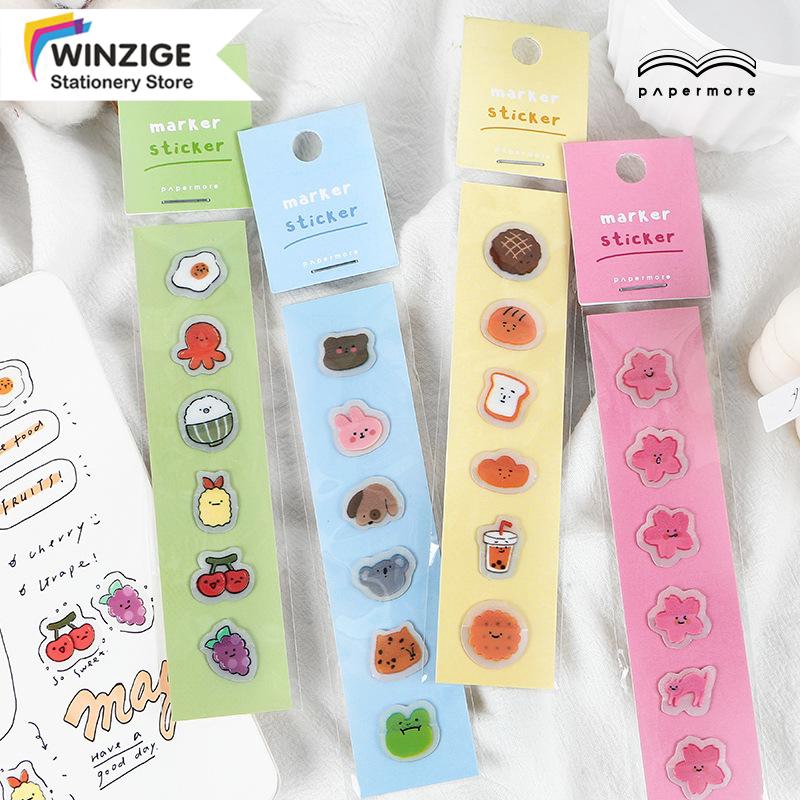 

Stickers Cute Cartoon Tag Sticker Set Scrapbooking PVC Emoji