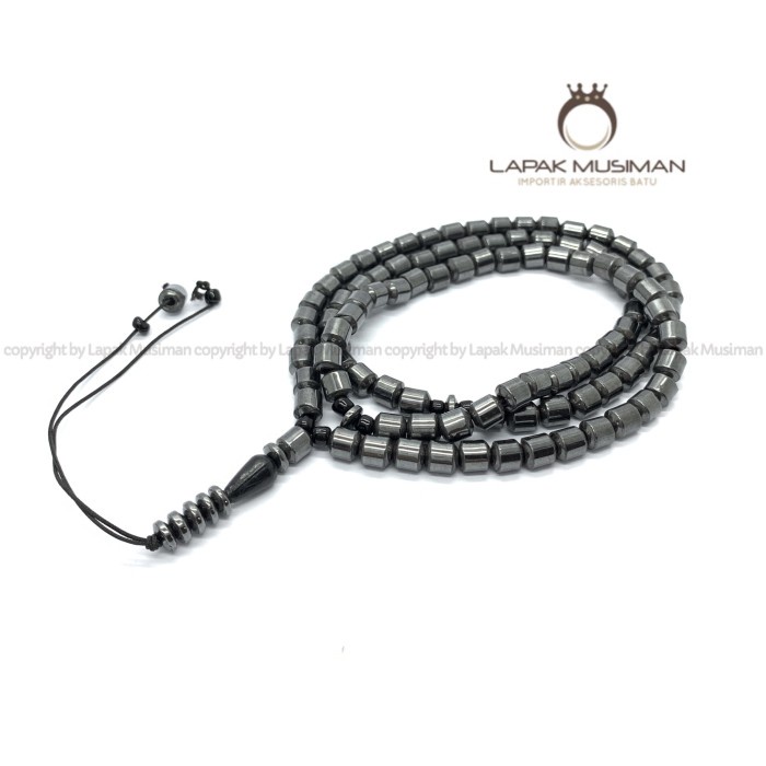 Tasbih Batu Kesehatan Blustin Asli Natural 99 Butir - Tabung 99