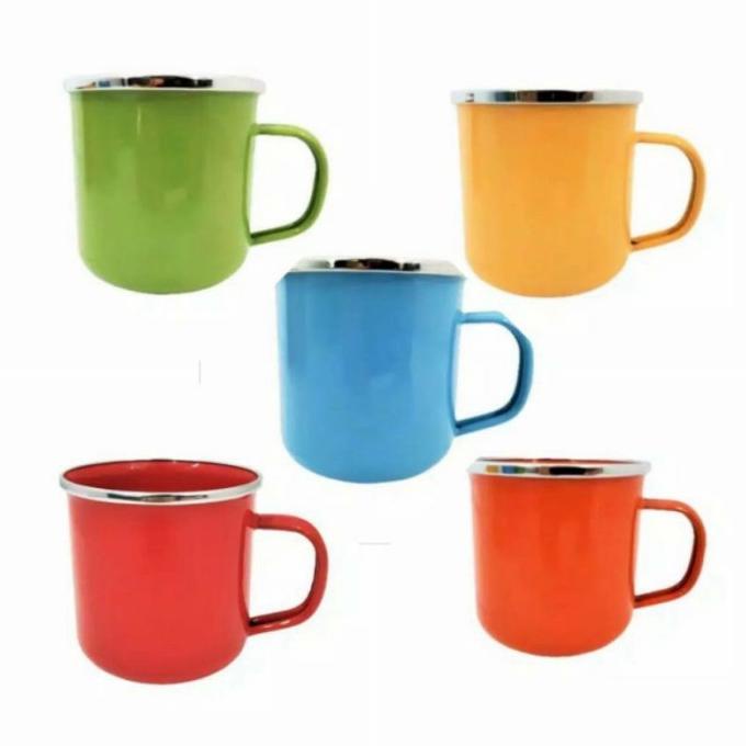 Buruan beli] Gelas Mug Enamel Kedaung ORI - 9cm - Motif Polos