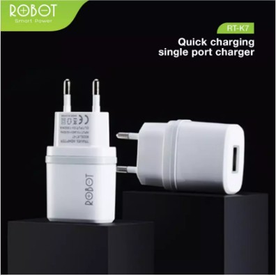 ROBOT RT-K7 ADAPTOR POWER CHARGER QUICK CHARGE SINGLE PORT USB 5V 1A