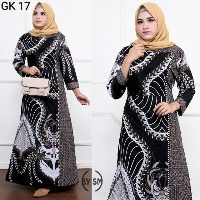 Promo Baju Gamis Batik Size M L Xl Xxl 3l 4l 5l Rfs061 bWbDepKCrwrBKr