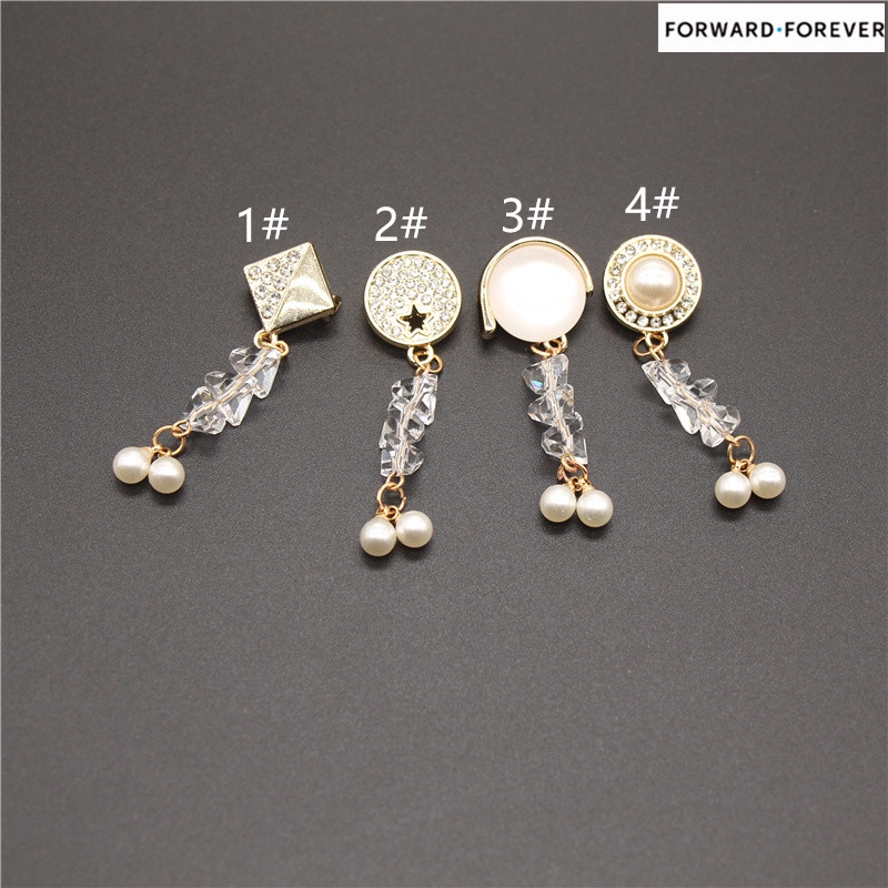 Fashion crystal pendant pearl brooch M70004