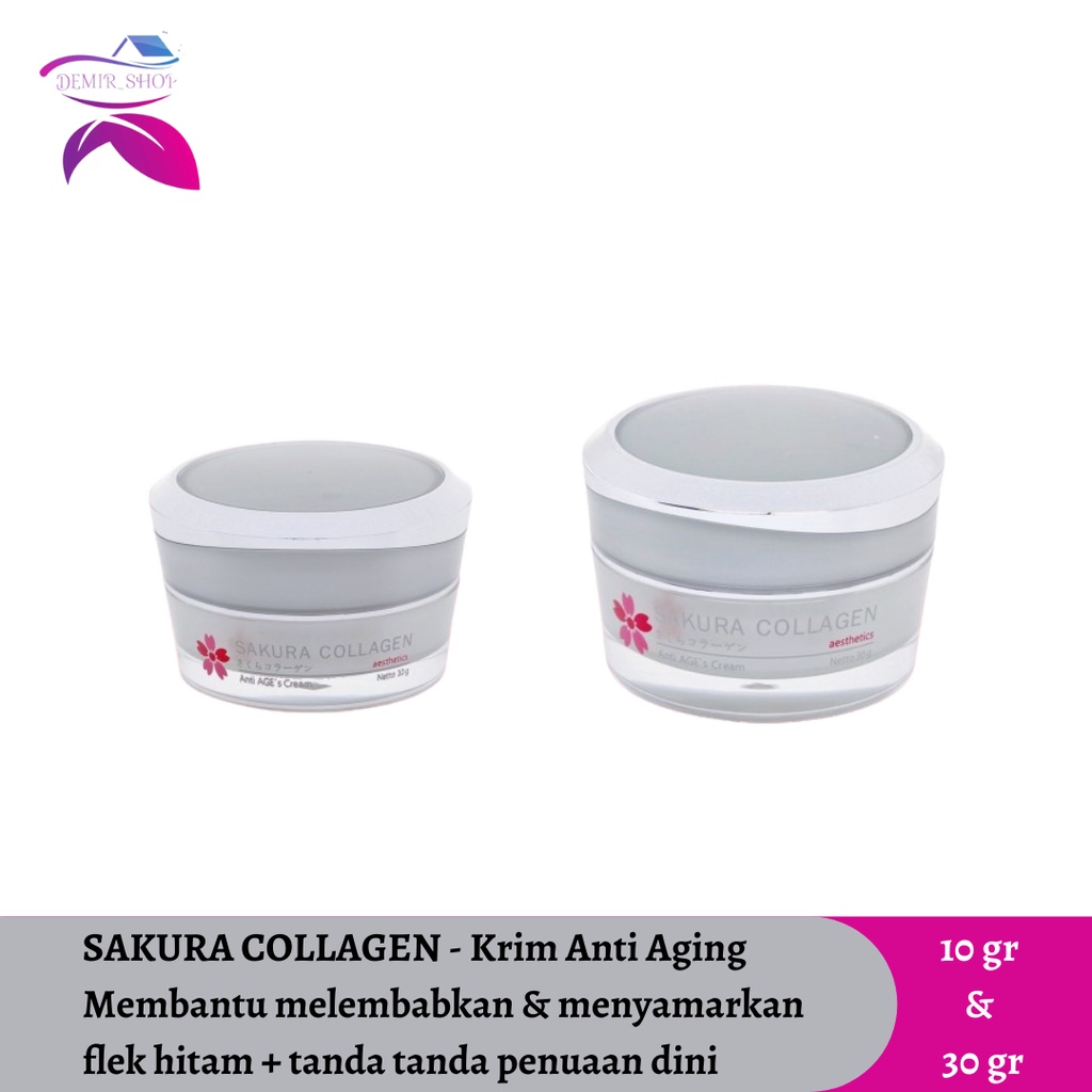 Sakura Collagen Anti-Age's Cream Skincare Moisturizer Cream Krim Pelembab Wajah