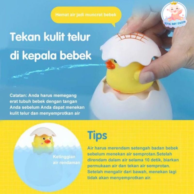 Mainan Mandi Anak Telor Penyemprot Air Mancur Seru