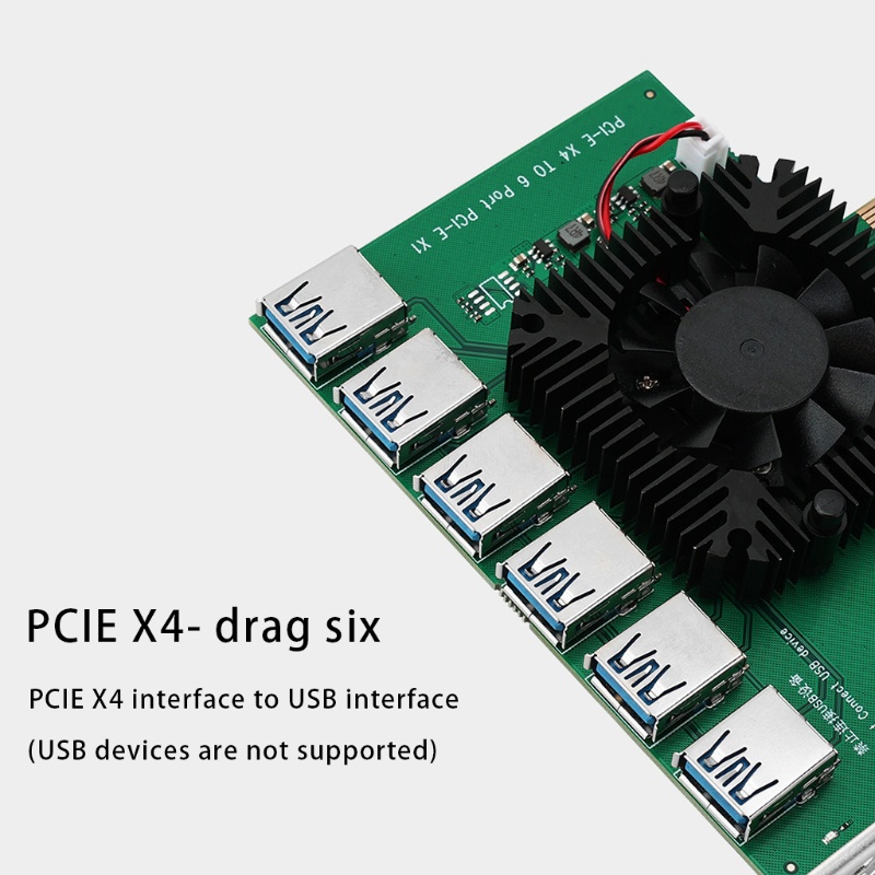 Btsg PCI Untuk Express X4 1sampai6 Riser Card Adapter Untuk Tambang Penambang BTC Nserted Ke Dalam Circuit Board Lingkungan Untuk