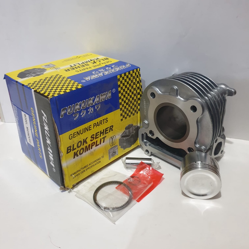 BLOK SEHER KOMPLIT MIO/NOUVO  FUKUKAWA BLOK SEHER KIT BLOK PISTON KIT (BLOK SEHER+PISTON KIT)