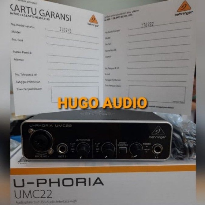 soundcard behringer umc22 umc 22 original