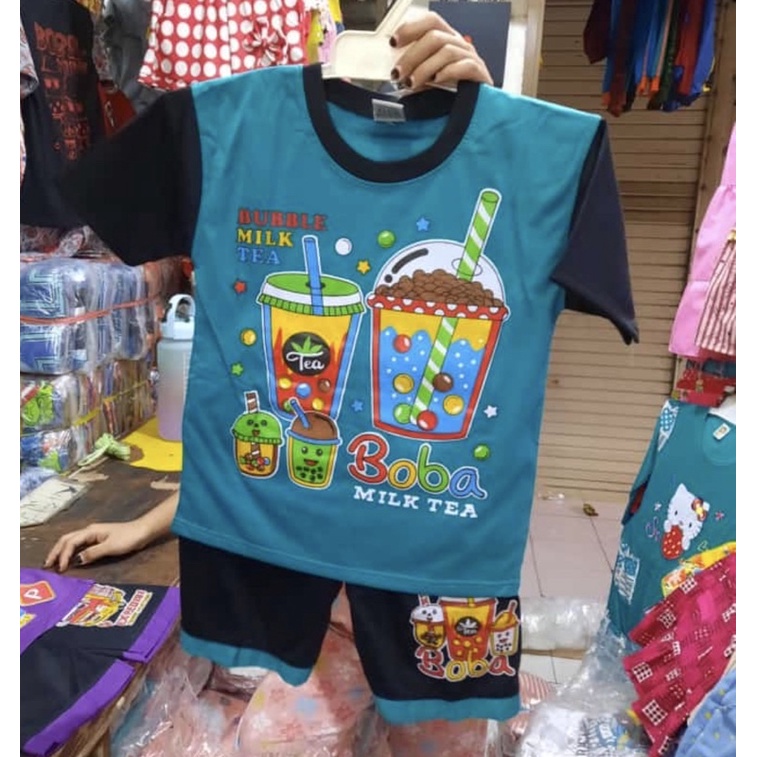 SETELAN BAJU ANAK / KIDS MIXUE KEKINIAN BEST SELLER UMUR 3-9 THN