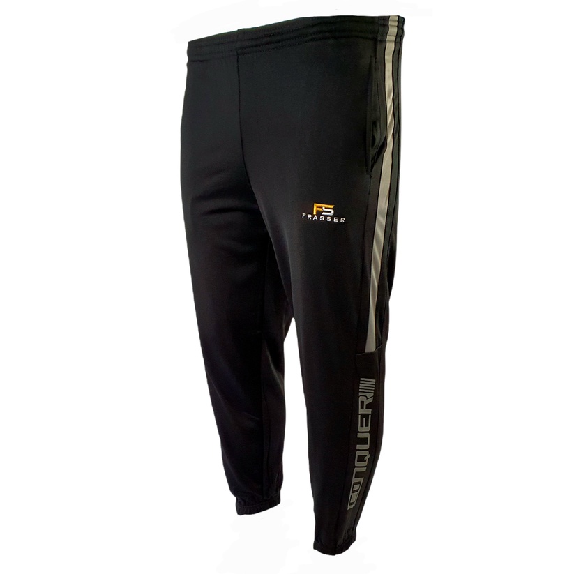 Celana Training Gym Fitness Celana Lari Frasser Conquer 71 Hitam Silver CL