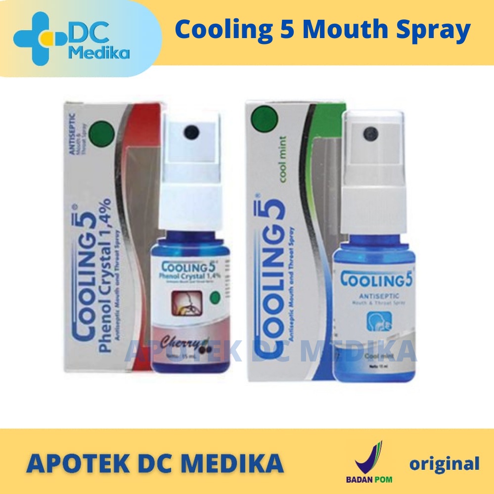 Cooling 5 Mouth Spray / Anti Bau Mulut / Sariawan / Sakit Gigi