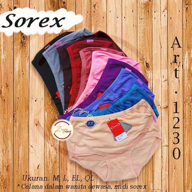 3pc --  SOREX 1230 / CD Celana Dalam Wanita Sorex Katun /CD SOREX 1230 / CD Sorex Wanita Midi