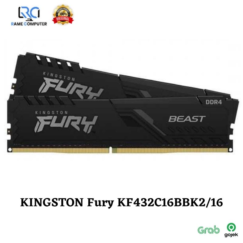 RAM KINGSTON FURY BEAST 2x8GB 16GB DDR4 KF432C16BBK2/16 3200