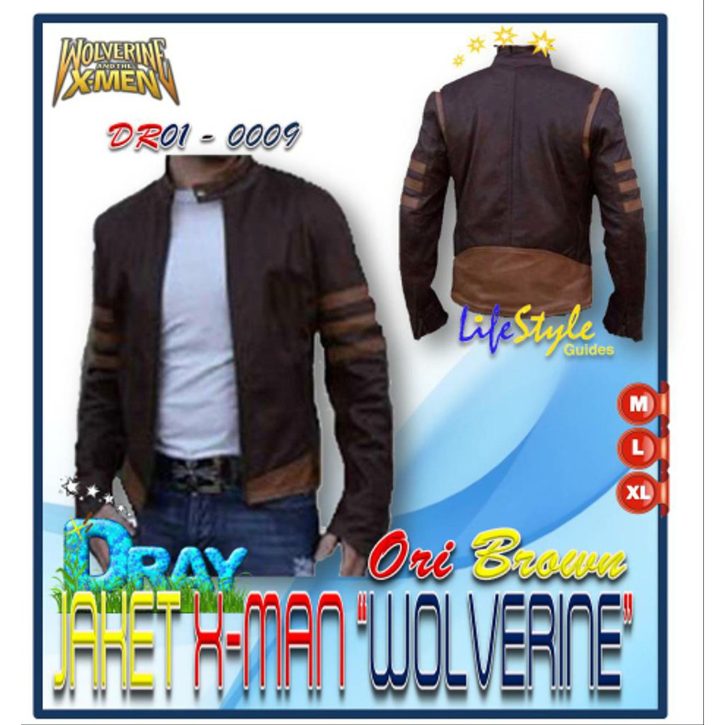 Termurah XMen Wolverine Synthetic Leather Jacket Berkualitas