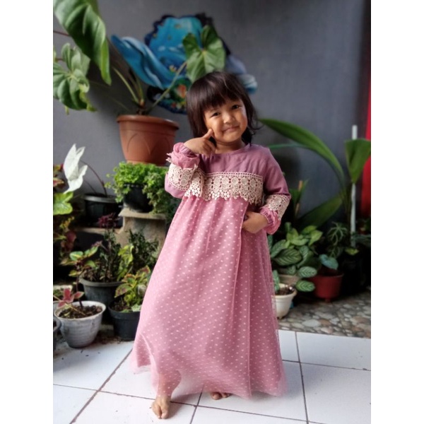 gamis anak/gamis hari raya/ baju ke undangan
