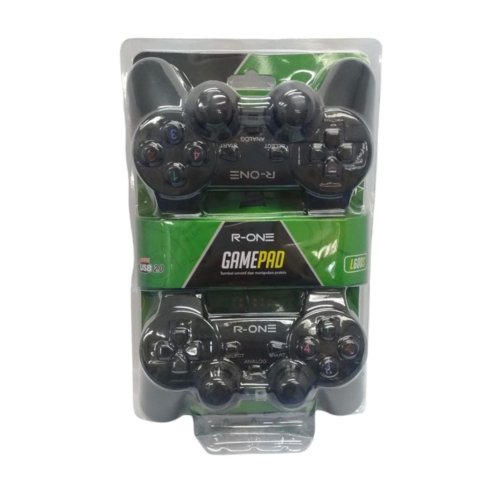 GAMEPAD DOUBLE HITAM GETAR R-ONE